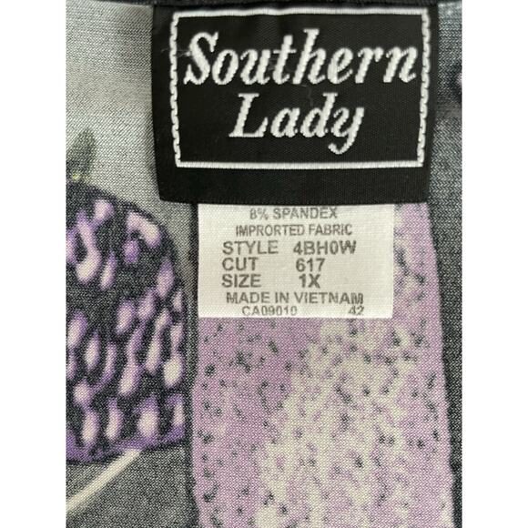 Southern Lady Y2K Top Womens 1X Artsy Boho Retro Butterfly Sleeve Blouse Tunic - Picture 4 of 10